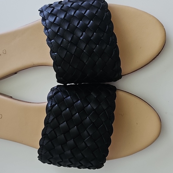 NISOLO ISLA Women's Black Woven Slide Sandals - Picture 5 of 10